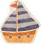   Little Dutch Boat - 100%  , 105 x 120 cm,   Sailors Bay - 