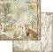 Хартия за скрапбукинг Stamperia - Лисица и горски мотиви - 30.5 x 30.5 cm от колекцията Forest - 