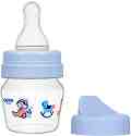 Стандартно бебешко шише за хранене - Mini 30 ml - Комплект със силиконов биберон за бебета от 0+ до 6 месеца и твърд накрайник - 