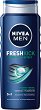 Nivea Men Fresh Kick Shower Gel - Душ гел за мъже за лице, коса и тяло от серията Fresh Kick - душ гел