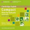 Compact First for Schools - Upper Intermediate (B2): Class Audio CD      - Second Edition - 