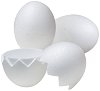 Яйца в две части от стиропор Слънчоглед - 3 броя с височина 15 mm - 