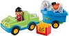 Детски конструктор Playmobil - Кола с ремарке за кон - 