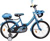 Детски велосипед Moni Racer 16" - С помощни колела, кошница и багажник - 