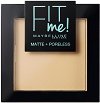 Maybelline Fit Me Matte + Poreless Powder - Матираща компактна пудра за лице - 