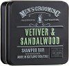 Scottish Fine Soaps Men's Grooming Vetiver & Sandalwood Shampoo Bar - Мъжки твърд шампоан от серията Men's Grooming - 
