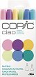 Двувърхи маркери - Ciao Pastels - Комплект от 6 цвята от серията "Ciao" - 