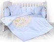 Бебешки спален комплект 5 части с обиколник Lorelli Bear Party Blue - За легла 70 x 140 cm - 