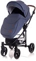 Бебешка количка 3 в 1 Lorelli Crysta - С кош за новородено, лятна седалка, кош за кола, чанта и аксесоари - 