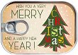 Картичка-консерва - Merry Xmas & Happy New Year - картичка