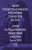 Archiv fur mittelalterliche Philosophie und Kultur - Heft XXVI :       -  XXVI - 