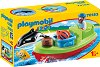 Детски конструктор - Playmobil Рибар с лодка - От серията Playmobil: 1.2.3 - 