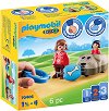 Детски конструктор Playmobil - Влакче Кученце - От серията Playmobil: 1.2.3 - 