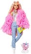 Кукла Барби с розово палто - Mattel - 