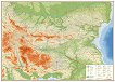 България - общогеографска карта - 