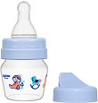 Бебешко стандартно шише 2 в 1 Wee Baby Mini - 30 ml, с биберон 0-6 м и твърд накрайник - 