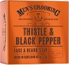 Scottish Fine Soaps Men's Grooming Thistle & Black Pepper Face & Beard Soap - 