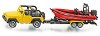 Метална количка с ремарке и лодка Siku Jeep Wrangler - 