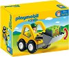 Детски конструктор - Playmobil Мини багер - От серията Playmobil: 1.2.3 - 