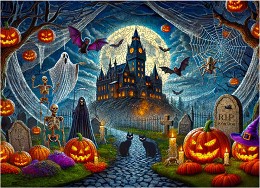 Призрачен замък - Дървен пъзел от 1010 части - пъзел