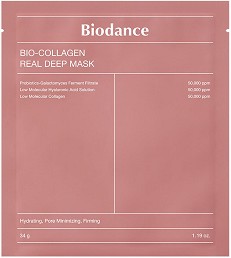 Biodance Bio-Collagen Real Deep Mask - Дълбоко хидратираща и стягаща хидрогел маска за лице с хиалурон и колаген - маска