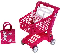Пазарска количка и чантичка - Barbie - играчка