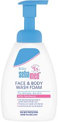 Sebamed Baby Face & Body Wash Foam - пудра