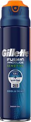 Gillette Fusion ProGlide Sensitive 2 in 1 Cool & Fresh Shave Gel - дезодорант