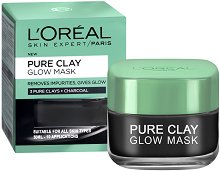 L'Oreal Pure Clay Glow Mask - фон дьо тен