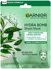 Garnier Green Tea Hydra Bomb Sheet Mask - шампоан