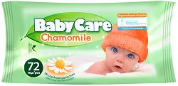 Бебешки мокри кърпички Baby Care - душ гел