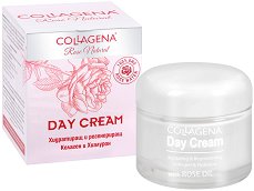 Collagena Rose Natural Day Cream Hydrating & Regenerating - гланц
