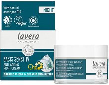 Lavera Basis Sensitiv Anti-Ageing Night Cream Q10 - гланц