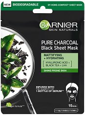Garnier Pure Charcoal Black Sheet Mask - серум