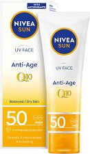 Nivea Sun UV Face Anti-Age Q10 SPF 50 - лак