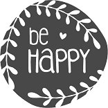 Гумен печат KPC - Be Happy