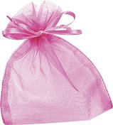 Торбичка за подарък от органза KPC - Розова