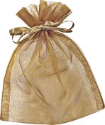 Торбичка за подарък от органза KPC - Цвят сепия