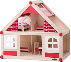 Дървена къща за кукли - играчка