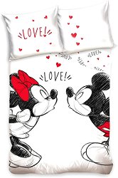 Детски двулицев спален комплект 2 части Sonne Mickey and Minnie Mouse - 
