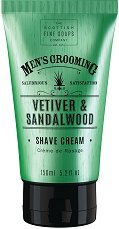 Scottish Fine Soaps Men's Grooming Vetiver & Sandalwood Shave Cream - парфюм