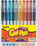 Цветни гел химикалки с брокат Patio