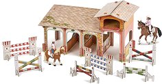 Картонен макет с фигурки за игра на конна база Papo - 