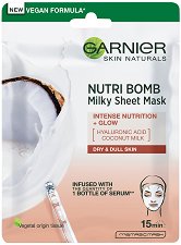Garnier Nutri Bomb Milky Tissue Mask - мляко за тяло