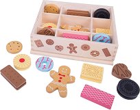 Детска дървена кутия с бисквити Bigjigs Toys - фигура