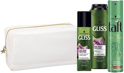 Подаръчен комплект Gliss Bio-Tech Restore & Taft - парфюм