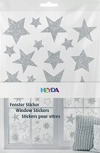Коледни стикери за прозорци Heyda - Звезди