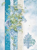 Декупажна хартия Stamperia - Сини цветя