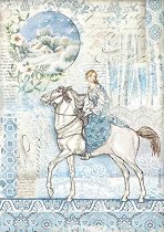 Декупажна хартия Stamperia - Момиче на кон