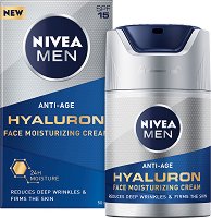 Nivea Men Anti-Age Hyaluron Face Moisturising Cream SPF 15 - дезодорант